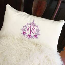 Monogrammed Pagoda Lumbar Pillow - thumbnail 3