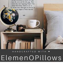 Blue Ticking Pillow Cover, Tan Cover, Tan Covers For 20x20 Pillow, 18x18 16x16 All Sizes - thumbnail 2