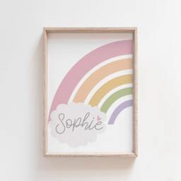 Set Of 3 Brother Sister Prints, Sibling Playroom, Wall Art, Pastel Colours, Rainbow Bedroom Decor, Shared - thumbnail 2