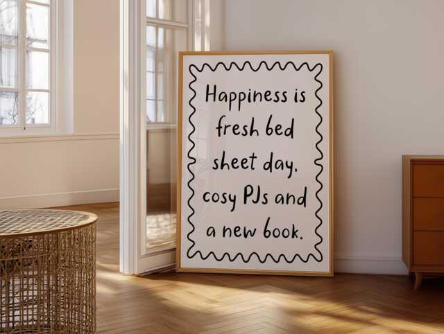 Fresh Bedsheets New Book Poster - Bookish Themed Print, Girly Reading Love To Read Poster, One More Chapter - image 1
