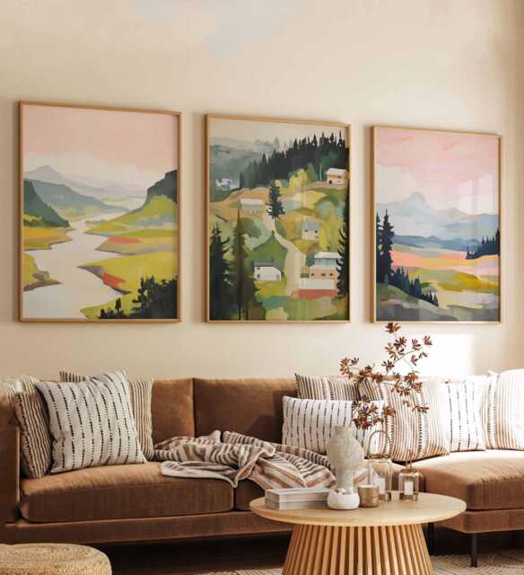 Set Of 3 Oregon Posters, Usa Travel Prints Set, Pacific Northwest Wall Art Sets, Decor, Landscapes Sets - image 1