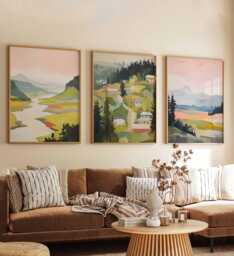 Set Of 3 Oregon Posters, Usa Travel Prints Set, Pacific Northwest Wall Art Sets, Decor, Landscapes Sets - thumbnail 1
