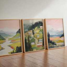 Set Of 3 Oregon Posters, Usa Travel Prints Set, Pacific Northwest Wall Art Sets, Decor, Landscapes Sets - thumbnail 3