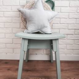 Light Grey Star Pillow For Kids Room - Decorative Cushion Handmade With Oeko-Tex Cotton & Anti-Allergic Filling Nursery Decor - thumbnail 3