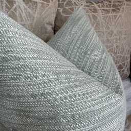 Green Cushion Cover, Throw Pillow Cotton Linen Slub Furnishing John Lewis & Partners Fabric, High Quality, Made in UK Farmhouse Decor - thumbnail 3
