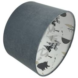 Woodland Animals Lampshade For Ceiling & Table Lamps, Scandi Drum Light Shade Kids Bedroom Or Nursery - thumbnail 2
