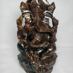 Garnet Stone Ganesha, Gemstone Ganesh, Ganesh Statue, Ganesha Figurine, Lord Spiritual Decoratives, Gem Carvings, Handcarved Ganesha - thumbnail 2