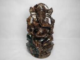 Garnet Stone Ganesha, Gemstone Ganesh, Ganesh Statue, Ganesha Figurine, Lord Spiritual Decoratives, Gem Carvings, Handcarved Ganesha - thumbnail 1
