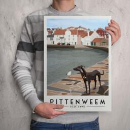 Pittenweem Poster, Fife Travel East Neuk Wall Art Print, Scottish Gift, Arts Festival - thumbnail 1