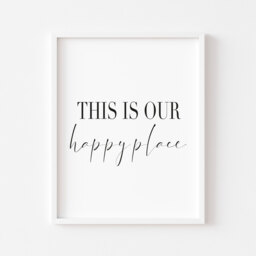 Home Print, This Is Our Happy Place Unframed Family Wall Art - thumbnail 1