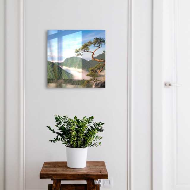 Mountain Landscape Key Cabinet For Home, Green Industrial Box, Photographic Landscapes, Nature Lovers - image 1