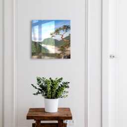 Mountain Landscape Key Cabinet For Home, Green Industrial Box, Photographic Landscapes, Nature Lovers