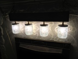 Bubbles - Etched Jar Chandelier - thumbnail 1