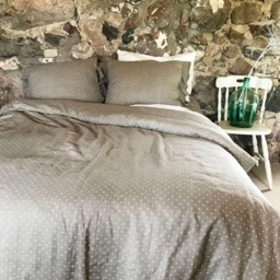 Linen Duvet Cover, Polka Dot Linen Bedding, Natural Cover Queen, King, Twin Custom 100% Pure By Linenbee - thumbnail 4
