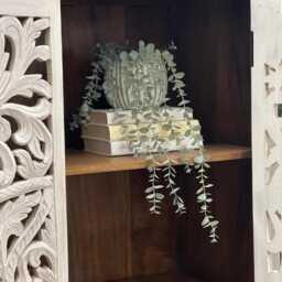 Beautiful Hand Carved Mango Wood Wardrobe - thumbnail 4