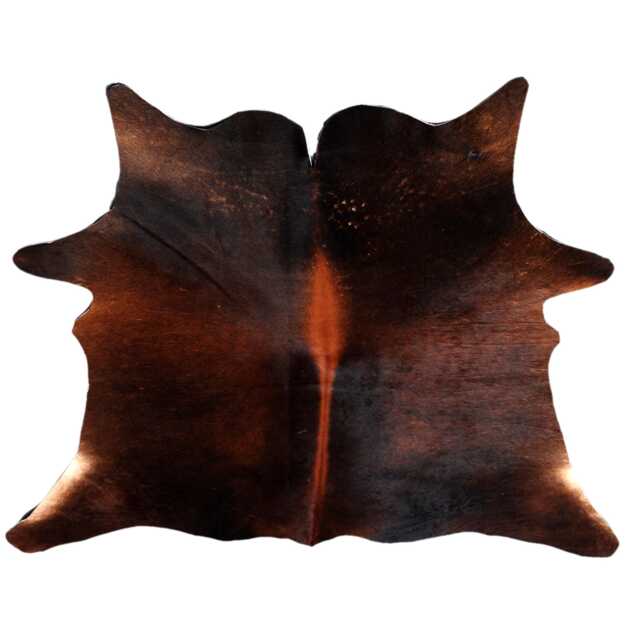 Grand Large Cowhide Rug - Luxurious Dark Brown & White Hair-On Leather For Modern Living - image 1