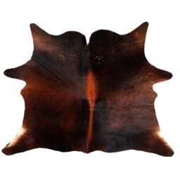 Grand Large Cowhide Rug - Luxurious Dark Brown & White Hair-On Leather For Modern Living - thumbnail 1