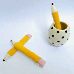 Fabric Rattle Pencil, Fabric Baby Toy, Gift, Handmade - thumbnail 3