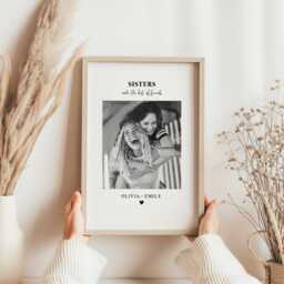 Personalised Sister Photo Frame Keepsake Gift For Custom Picture Birthday Present Sentimental Framed Print - thumbnail 2