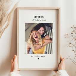 Personalised Sister Photo Frame Keepsake Gift For Custom Picture Birthday Present Sentimental Framed Print - thumbnail 1
