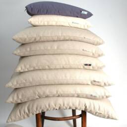 Large+ Size Natural Grey Linen Buckwheat Pillow Neck Pillows 20'x26'/50x70cm Zero Waste Ortopedic - thumbnail 2