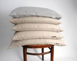 Large+ Size Natural Grey Linen Buckwheat Pillow Neck Pillows 20'x26'/50x70cm Zero Waste Ortopedic