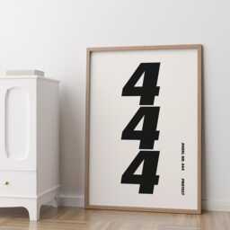 444 Angel Number Print Bold Y2K Art Studio Poster - thumbnail 2