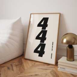 444 Angel Number Print Bold Y2K Art Studio Poster - thumbnail 1