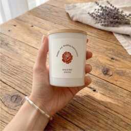 Personalised Leather Anniversary Candle, 3rd Wedding Gift, Rose Scented Soy Wax