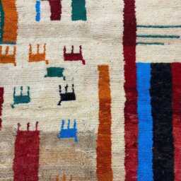 Colorful Beni Ourain Rug Custom Moroccan Berber Wool Rug - thumbnail 2