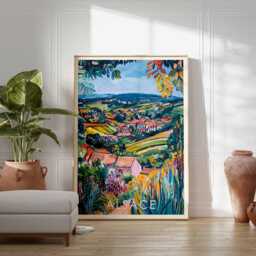 Alsace Village Poster French Countryside Wall Art - thumbnail 2
