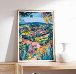 Alsace Village Poster French Countryside Wall Art - thumbnail 1