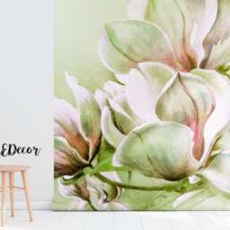 Fabulous Magnolia Flowers Removable Wallpaper, Nature Mural, Flower, Floral, Peel & Stick, Wall Covering, Decor, Mural #59 - thumbnail 2