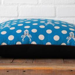 Blue Stag Echino Linen Pillow - thumbnail 4