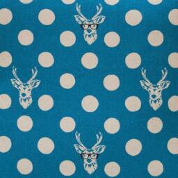 Blue Stag Echino Linen Pillow - thumbnail 3
