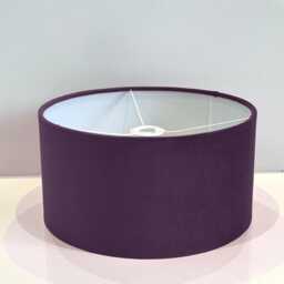 New Handmade Lavender Purple Velvet Drum Lamp Shade Suitable For Tables & Ceilings With White Lining All Shapes Available Sizes On Demand - thumbnail 2