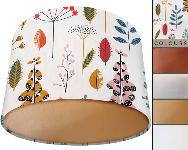 Scandi Lampshade Botanical Scandinavian Style Ceiling/Table Light - image 1