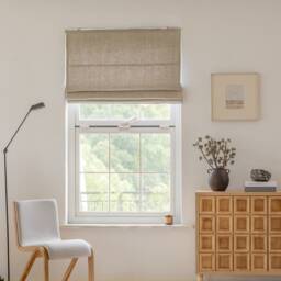 Luxury Thick Linen Roman Shade Modern Window Treatment - thumbnail 2