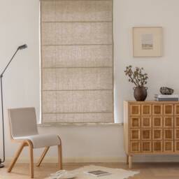 Luxury Thick Linen Roman Shade Modern Window Treatment - thumbnail 3
