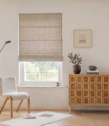 Luxury Thick Linen Roman Shade Modern Window Treatment - thumbnail 1