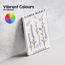 Minimalist Lavender Flower Market Botanical Stem Illustration Canvas Wall Art Print Decor Picture Ready To Hang - thumbnail 4