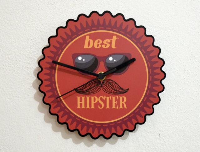 Best Hipster Badge - Wall Clock - image 1