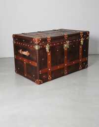 Large English Antique Inspired Handmade Coffee Table Trunk - thumbnail 1