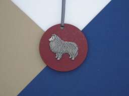 Shetland Sheepdog Wooden Disk -Sheltie Christmas Decoration- Sheltie Ornament - Tree Decor Mum Gift