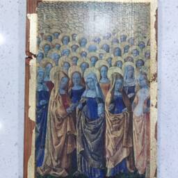 Female Saints Wooden Wall Art Jean Colombe Religious Illustration - thumbnail 2