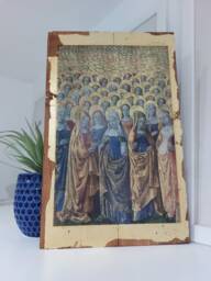 Female Saints Wooden Wall Art Jean Colombe Religious Illustration - thumbnail 1