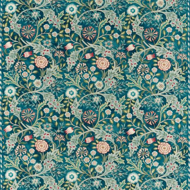 Morris & Co Wilhelmina Door Curtain Teal