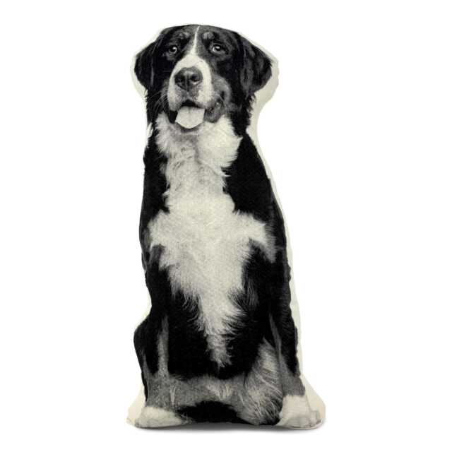 Bernese Mountain Dog Pillow, Silkscreen Printed Contour Shape - image 1