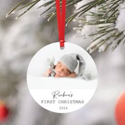 Personalised First Christmas Photo Bauble Tree Decoration - My 1st Xmas - thumbnail 1