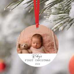 Personalised First Christmas Photo Bauble Tree Decoration - My 1st Xmas - thumbnail 2